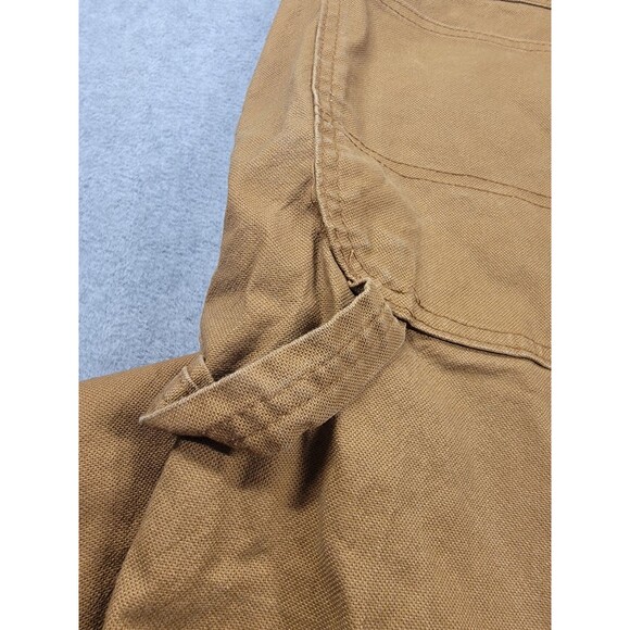 Dickies Carpenter Pants Mens 34x34 (36x33) Brown Canvas Stretch Work Distressed - Picture 14 of 16